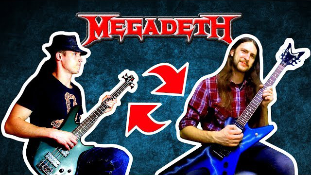 14 Megadeth songs w/ SWAPPED bass & guitar (Andriy Vasylenko & Denis Pauna)