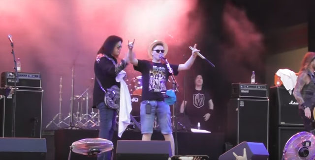 Gene Simmons Band with 15 year old Vincent