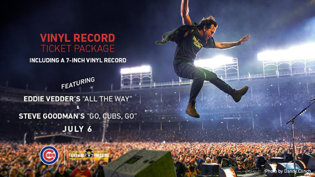 Chicago Cubs Exclusive Vinyl Record Ticket Package