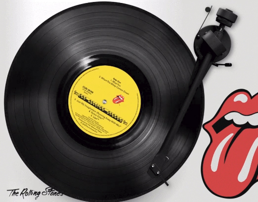 Rolling Stones virtual vinyl turntable