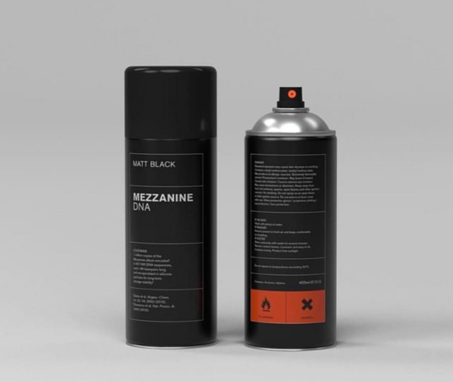 Massive Attack / Mezzanine [matt black spray paint can]