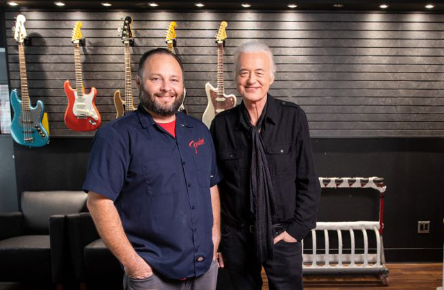 Custom Shop Master Builder Paul Waller and Jimmy Page  (Image: © Fender)