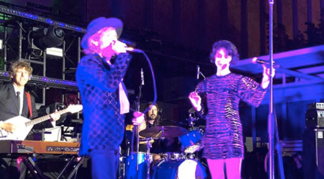 Dave Grohl, Beck, and St Vincent, photo via michelatafuri21 / Instagram