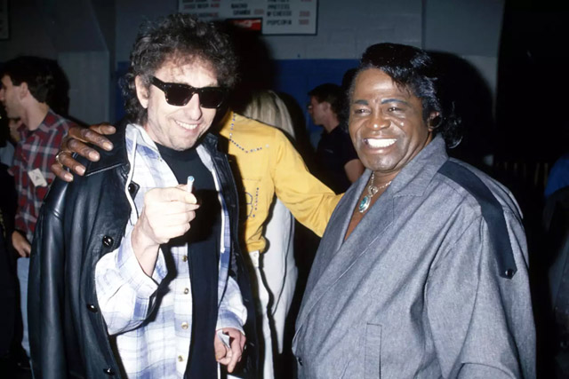 Bob Dylan and James Brown (Photo by Kevin Mazur/WireImage)
