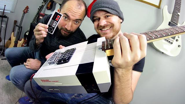 Rob Scallon / The Guitendo. (functioning guitar & console)