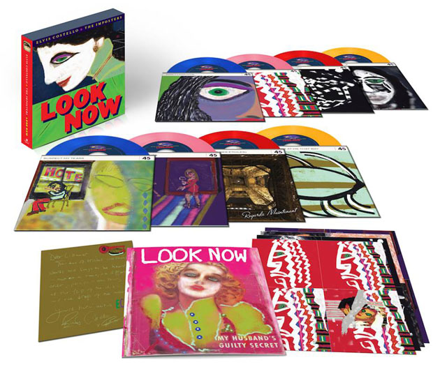 Elvis Costello and the Imposters / Look Now 7” Box Set (eight 7” vinyl)