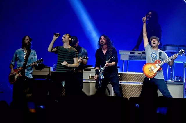Foo Fighters with Perry Farrell, Tom Morello, and Zac Brown, photo by Theo Wargo/Getty Images
