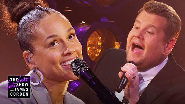 A Grammy Host Is Born - 'Shallow' Parody w/ Alicia Keys - The Late Late Show with James Corden