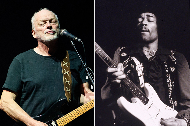 David Gilmour and Jimi Hendrix