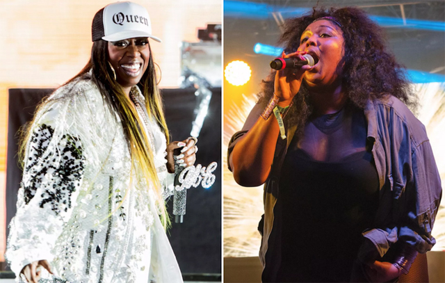 Missy Elliot (photo by Philip Cosores) and Lizzo (photo by Ben Kaye)
