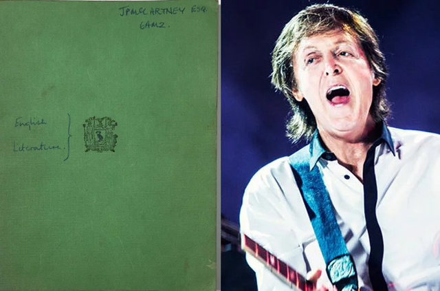 Paul McCartney's school books