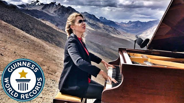 Concert in the Clouds! Highest altitude grand piano performance - Guinness World Records