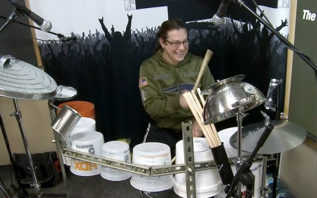 Mike Mangini's Epic Bucket Drum Solo - WAAF Boston