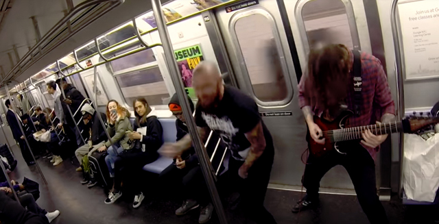 Death Metal NYC Subway Busking with ALLEGAEON | MetalSucks
