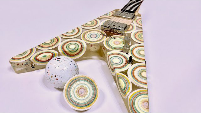I Built a Guitar Out of 8 Mega Jawbreaker Candies - Burls Art