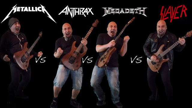 The Big 4 - Metallica, Anthrax, Megadeth, Slayer (Guitar Riffs Battle) by Miguel Sequeira