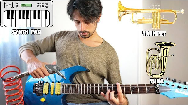 Davidlap - Instruments imitations on guitar 2 (using an air compressor)