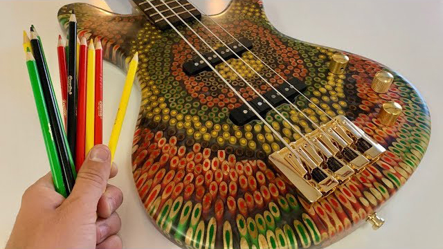 Burls Art / I Built a Reggae Bass Out of Colored Pencils