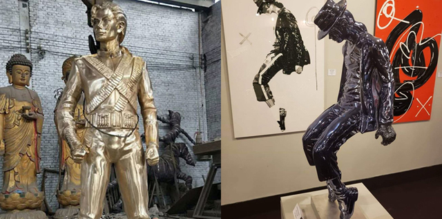 Michael Jackson statues - Ecuador and China