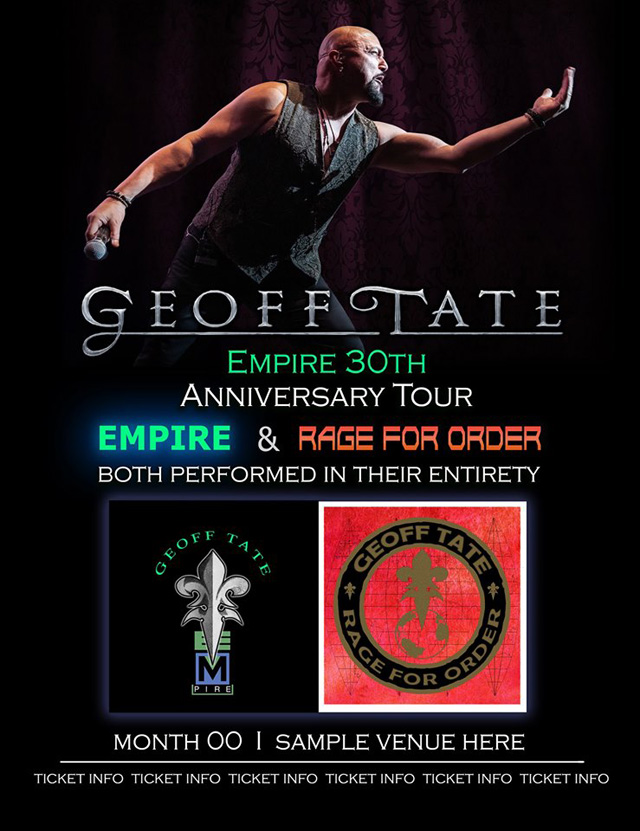 Geoff Tate - Empire 30th Anniversary tour with Rage for Order