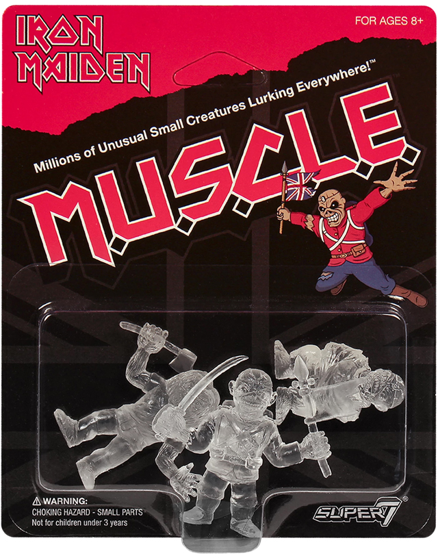 Iron Maiden MUSCLE 3-pack - Killers, The Trooper, Piece of Mind (Clear)