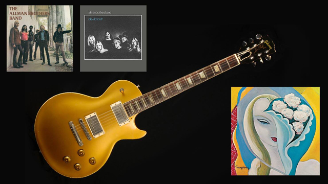 The Goldtop 1957 Gibson Les Paul guitar which Duane Allman used to record 
