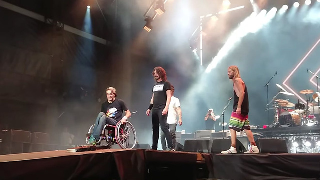 Foo Fighters and wheelchair guy