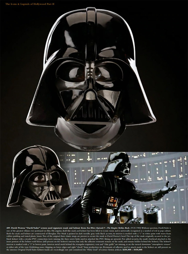 Darth Vader's helmet from the film 