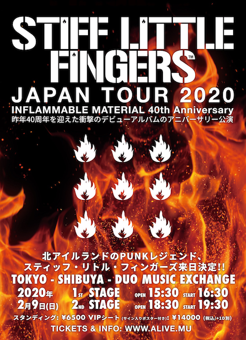 Stiff Little Fingers Japan Shows 2020