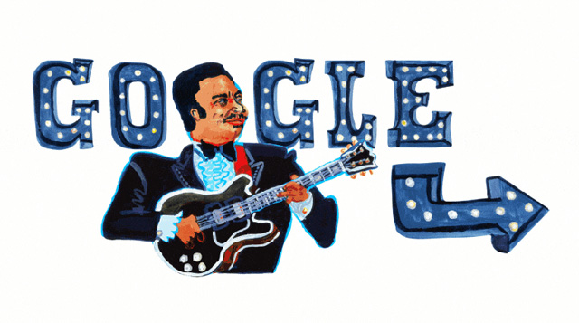 Google Doodle 2019年9月16日 B.B. キング生誕 94周年