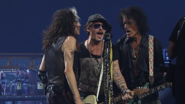 Aerosmith with Johnny Depp