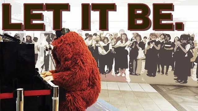LET IT BE. by THE BEATLES ~street piano performance by Japanese character MUKKU ~