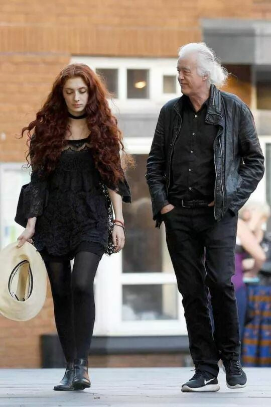 Scarlett Sabet and Jimmy Page