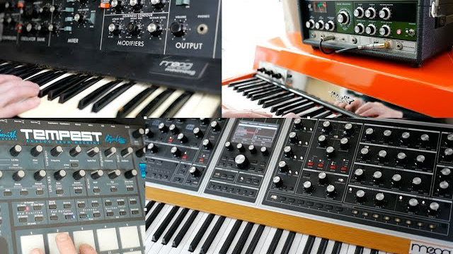 Matt Johnson Jamiroquai - How to make music with the Moog one, Minimoog, DSI Tempest, OBXa, Vintage Vibe 64 Piano and Vibanet
