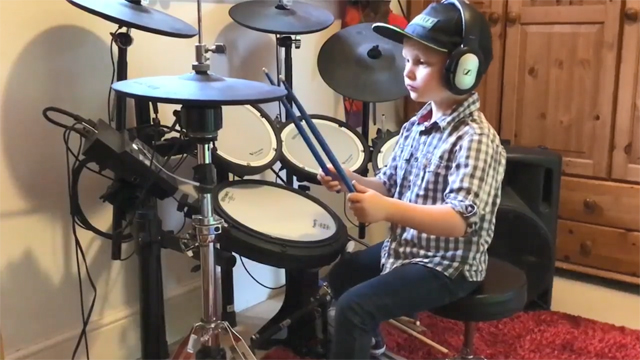 5 years old Caleb H Drummer