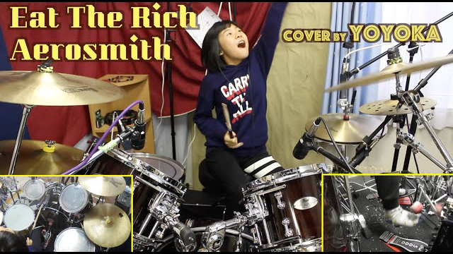 Eat The Rich - Aerosmith / Cover by Yoyoka, 10 year old