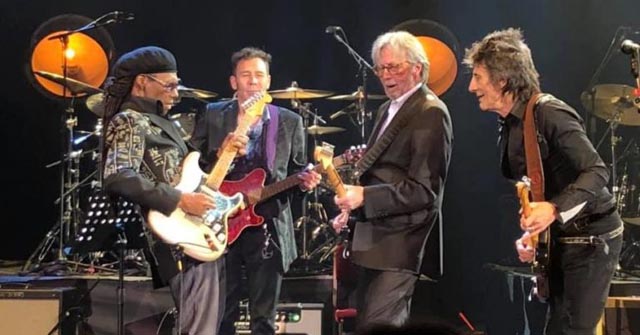 Nile Rodgers, Eric Clapton, Ronnie Wood at A Tribute to Ginger Baker, Feb. 17, 2020