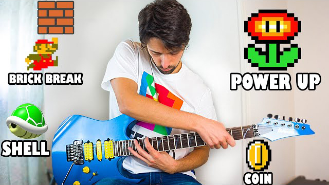 Super Mario sounds on guitar