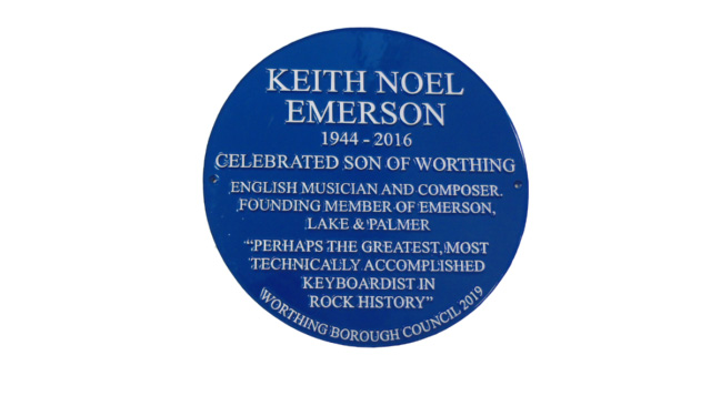 Keith Emerson blue plaque (Image credit: The Worthing Society)