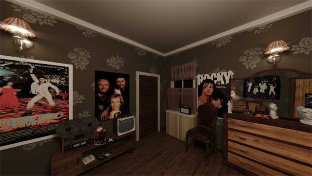 Saturday Night Fever Tony Manero's bedroom interactive virtual tour