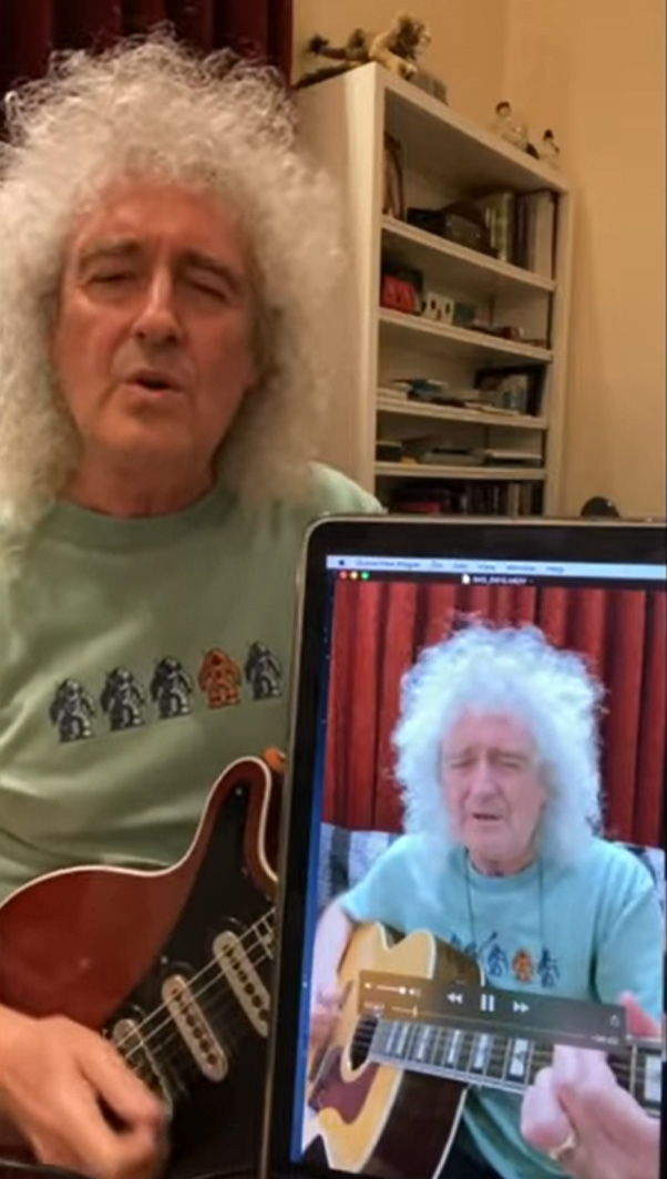 Brian May: Self-duet I'm Just A Rolling Stone Microconcert #19 - 22 April 2020
