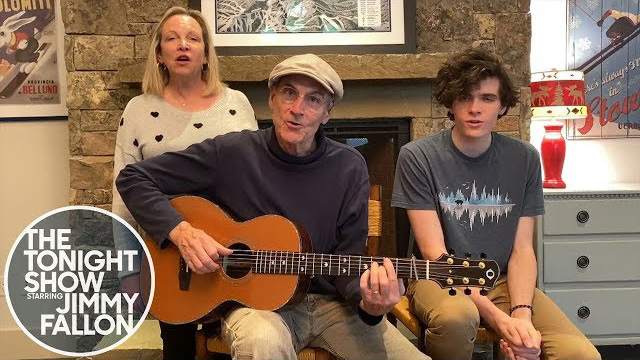 James Taylor and his wife and son