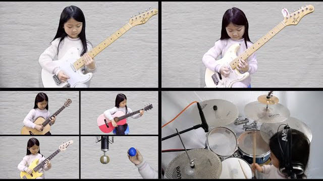 Hotel California | One girl One band | Study hard at the age of six | 一个人的乐队 加州旅馆 Miumiu的六岁学习成果