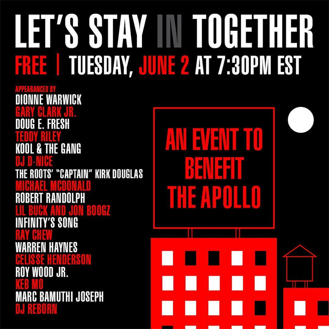 Let’s Stay (In) Together: A Benefit To Support The Apollo Theater
