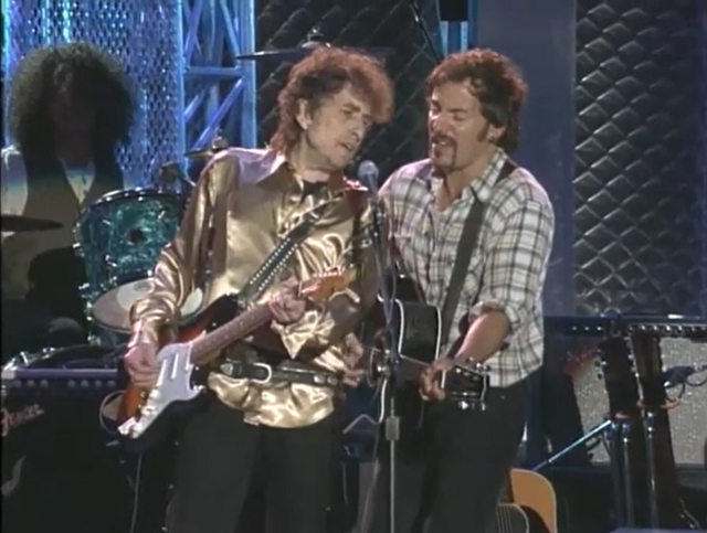 Bob Dylan and Bruce Springsteen perform 