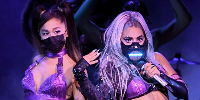 Lady Gaga and Ariana Grande perform at VMAs