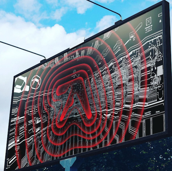 Aphex Twin billboard in L.A. (courtesy Novation)
