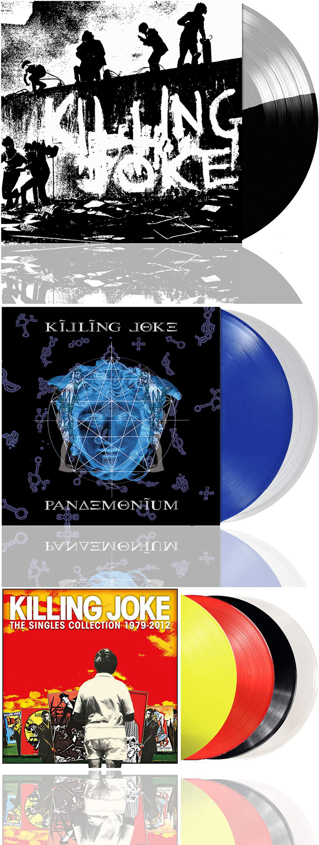 Killing Joke / Killing Joke [coloured vinyl]、Pandemonium [coloured vinyl] 、Singles Collection 1979 - 2012 [coloured vinyl]