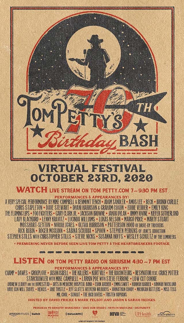 Tom Petty Birthday Bash 2020