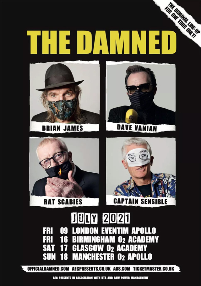 The Damned Original Lineup Reunion Tour